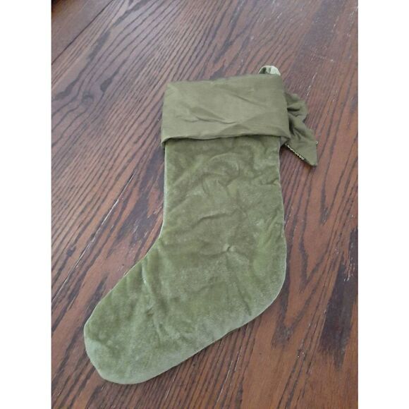 Lot 2 Fancy Christmas Holiday Stockings Red Gold Green - Picture 8 of 8